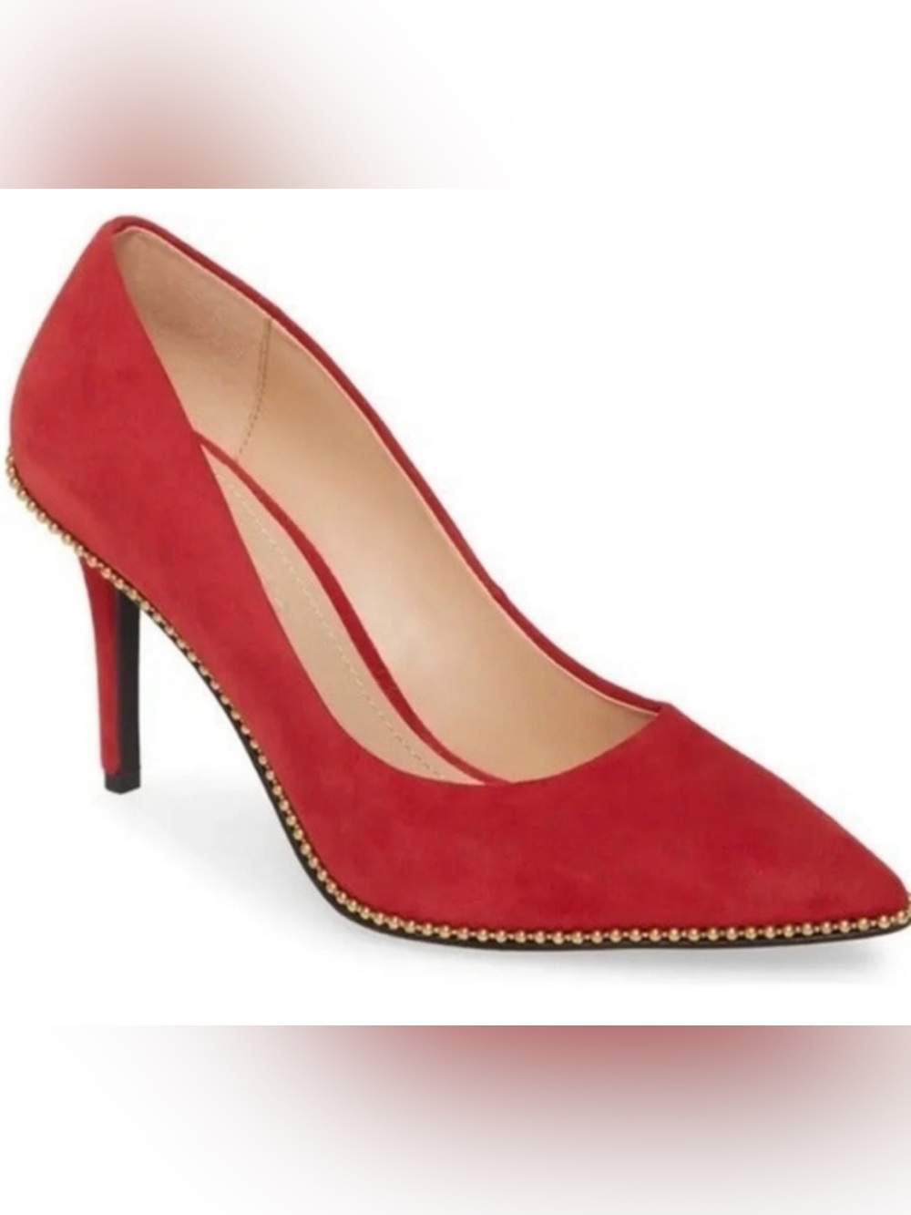 COACH® 85mm Waverly Pump with Beadchain - Picture 1 of 11